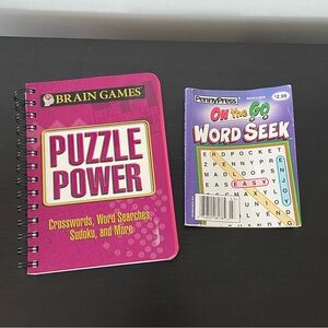 $5 DEALS Small/Mini Puzzle Books Brain Games Puzzle Power On Go Word Seeks